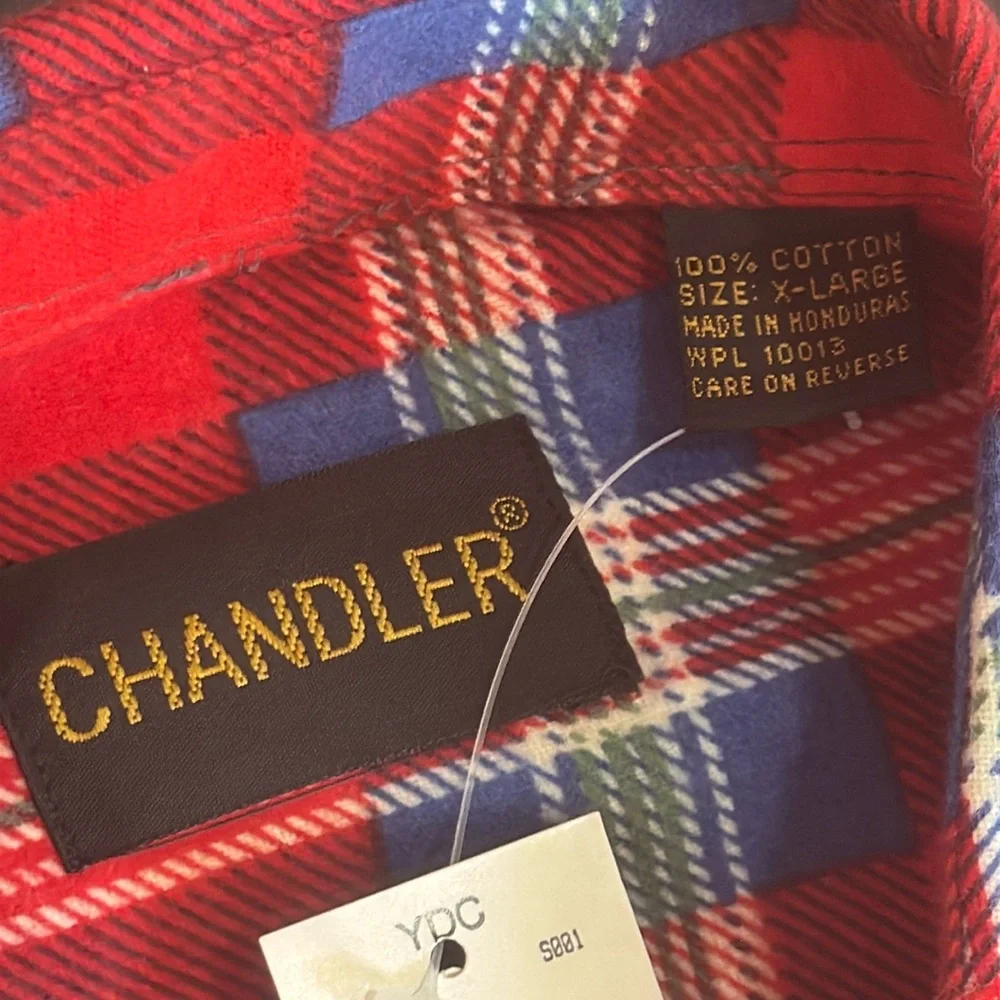 Vintage Chandler NWT Flannel Plaid Shirt XL